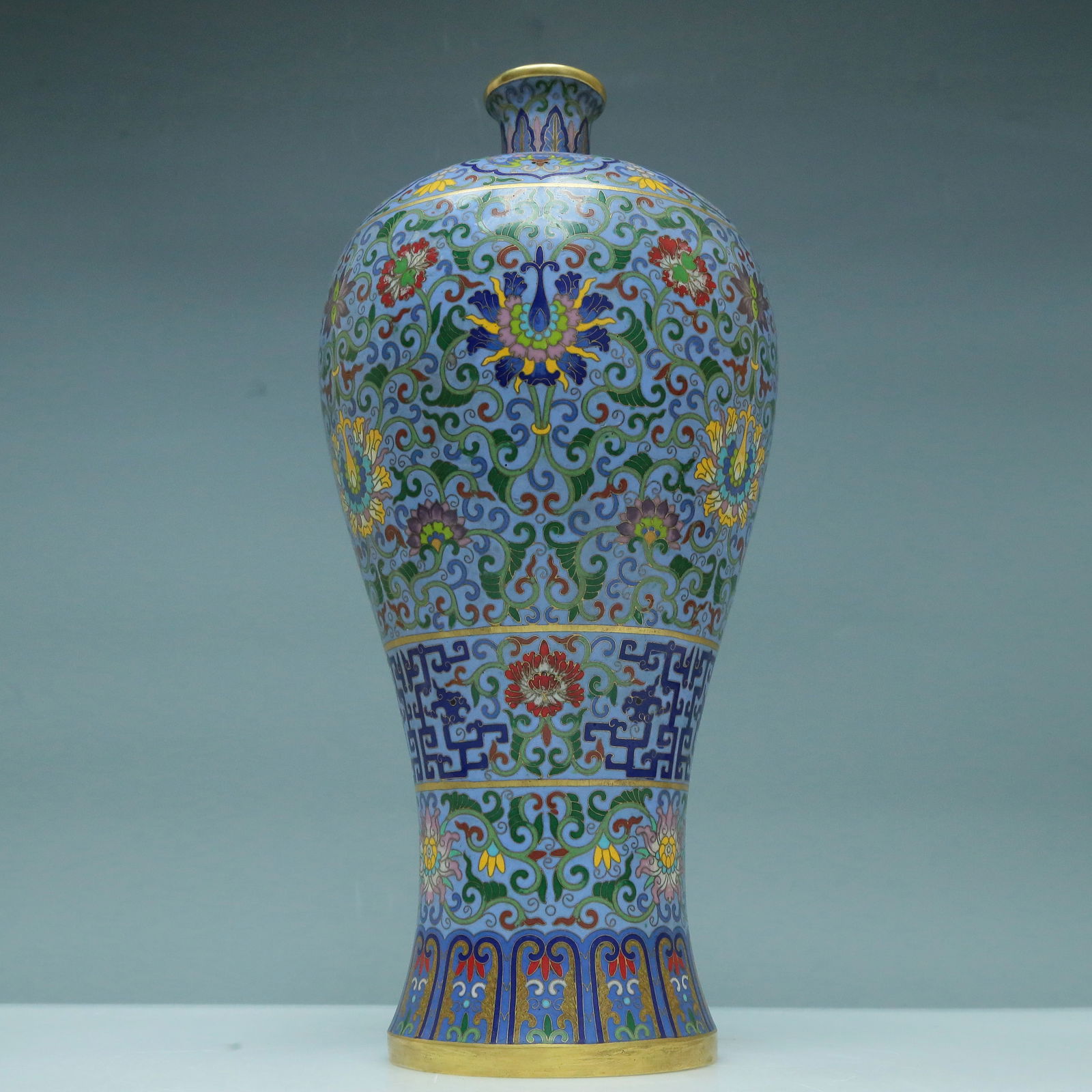A Fabulous Cloisonne 'Scrolling Lotus' Vase (1 of 8)