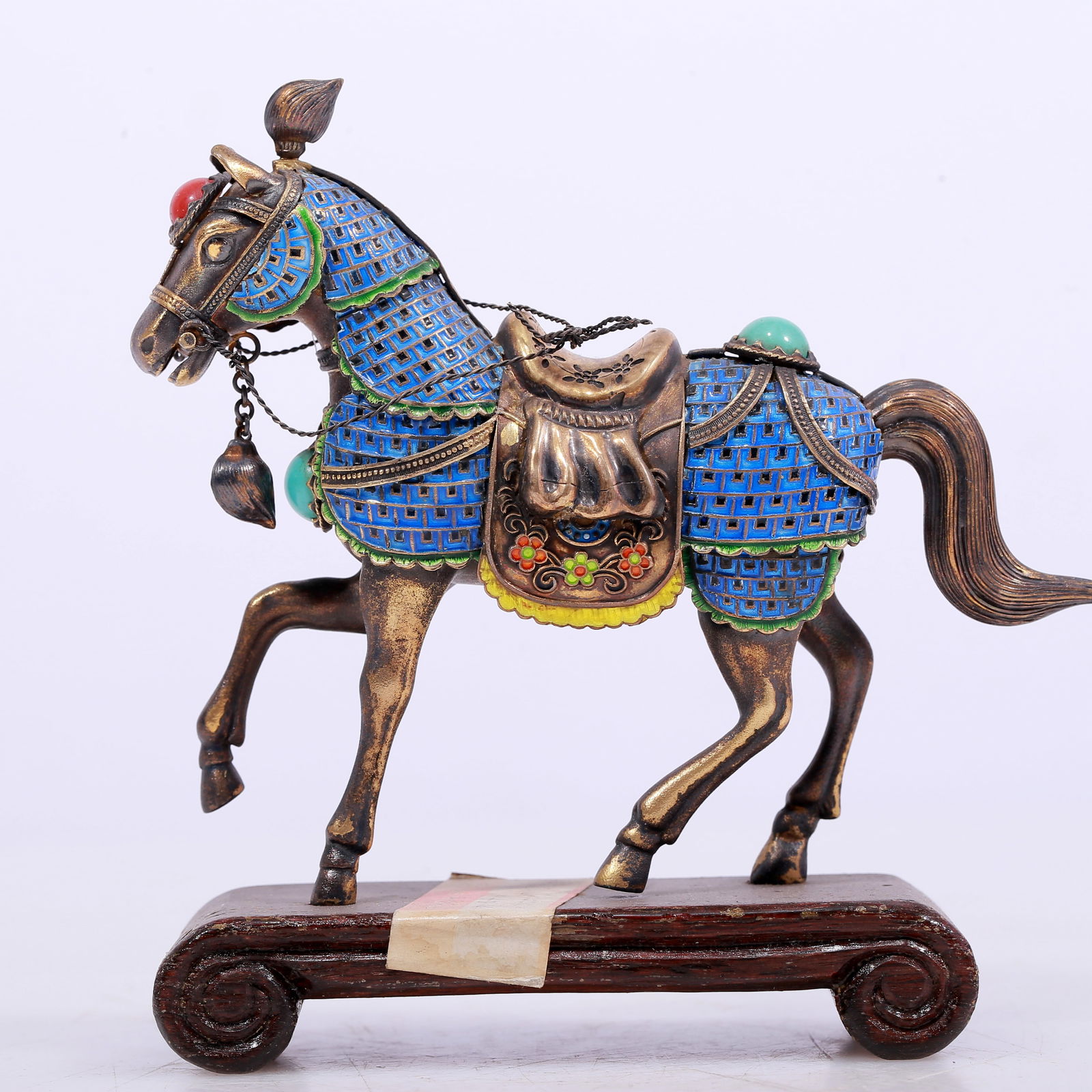 An Excellent Gilt-Silver Blueing Horse (1 of 8)