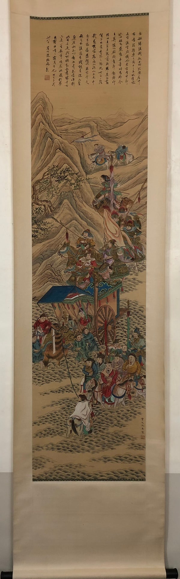 A Gorgeous Chinese Ink Painting Hanging Scroll By Qiu Ying (1 of 9)