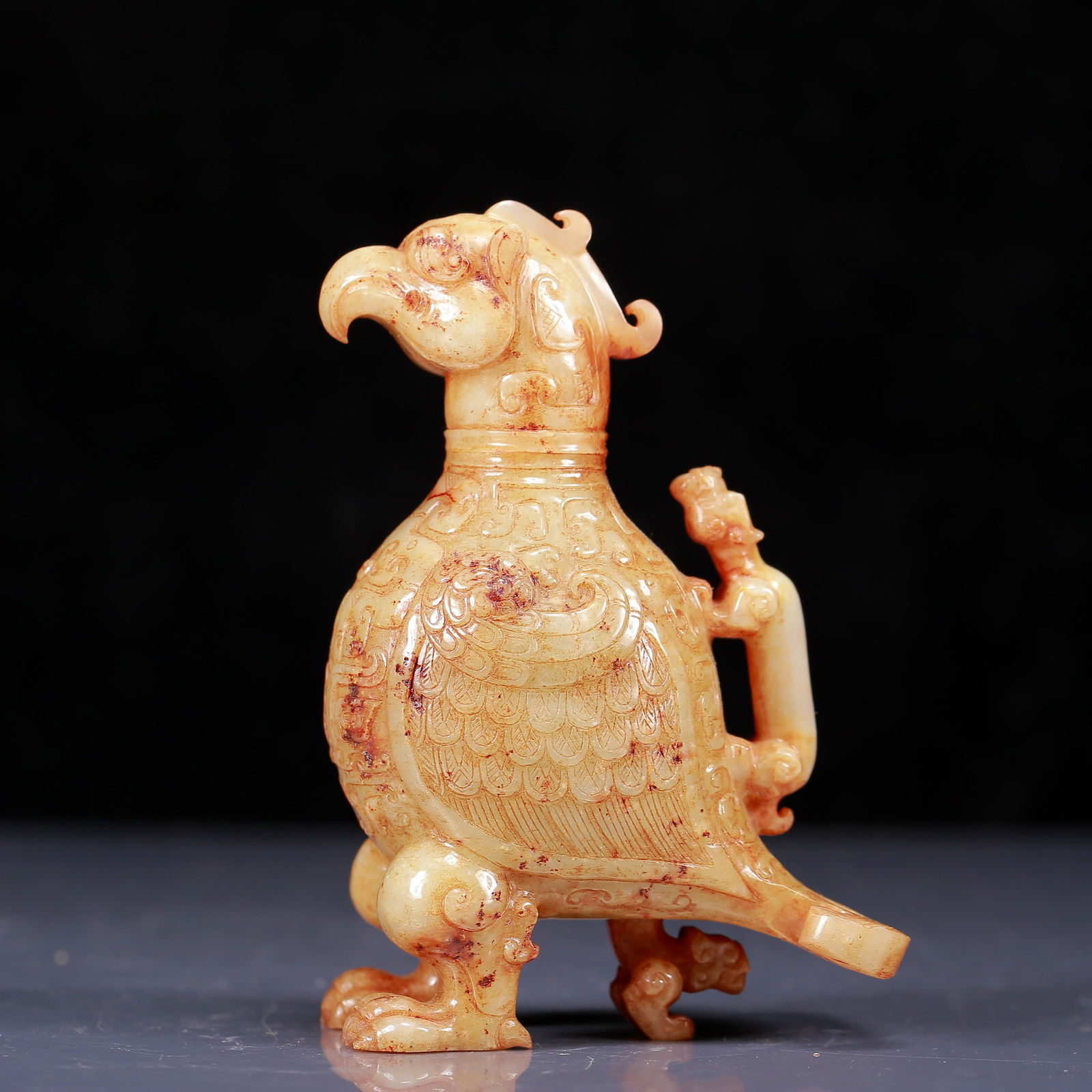 A Rare Gaogu Jade  Phoenix Pattern Ornament (1 of 9)