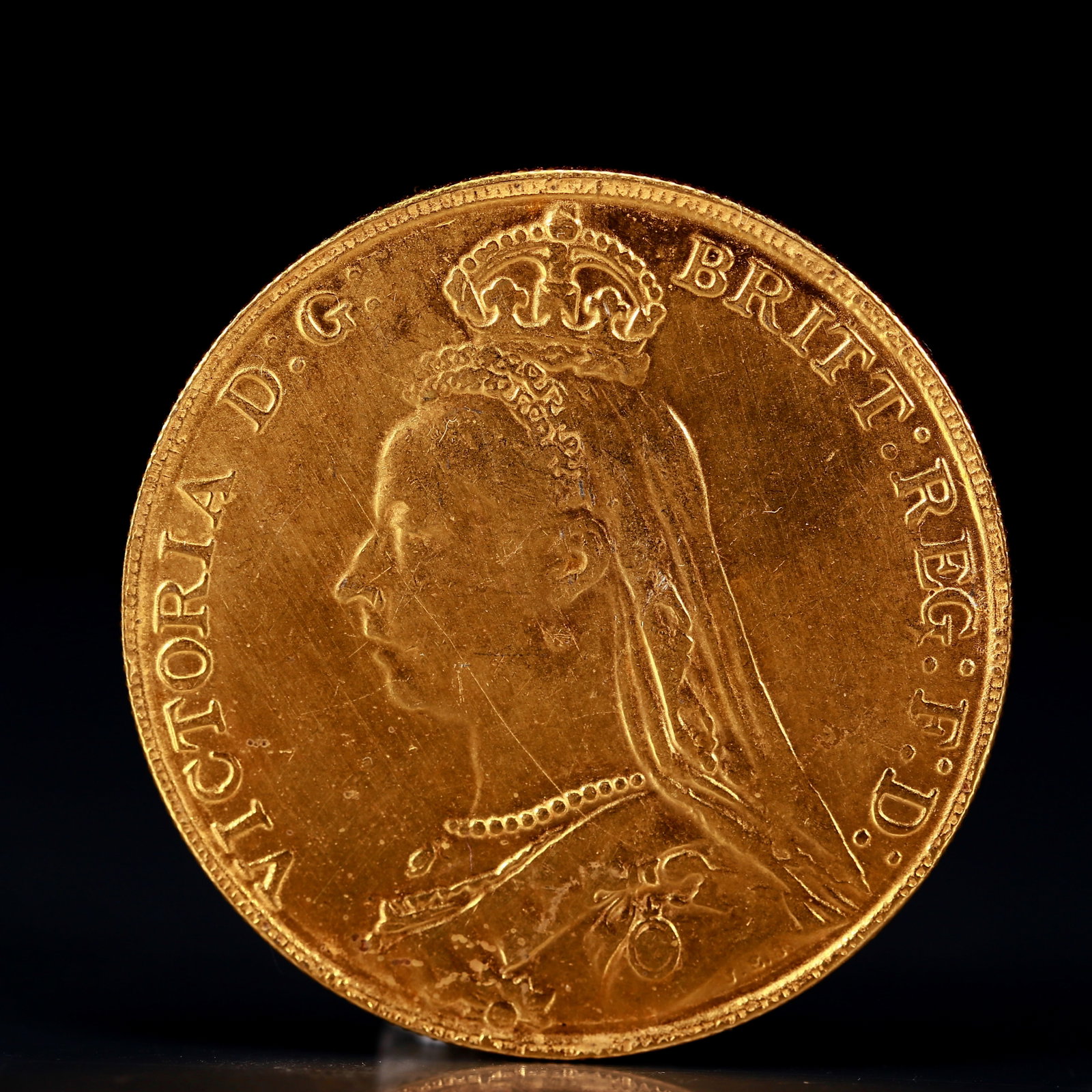 1891 Victoria Gold Sovereign: 1891 Victoria Gold Sovereign, Size:38mm, Weight:36.2g