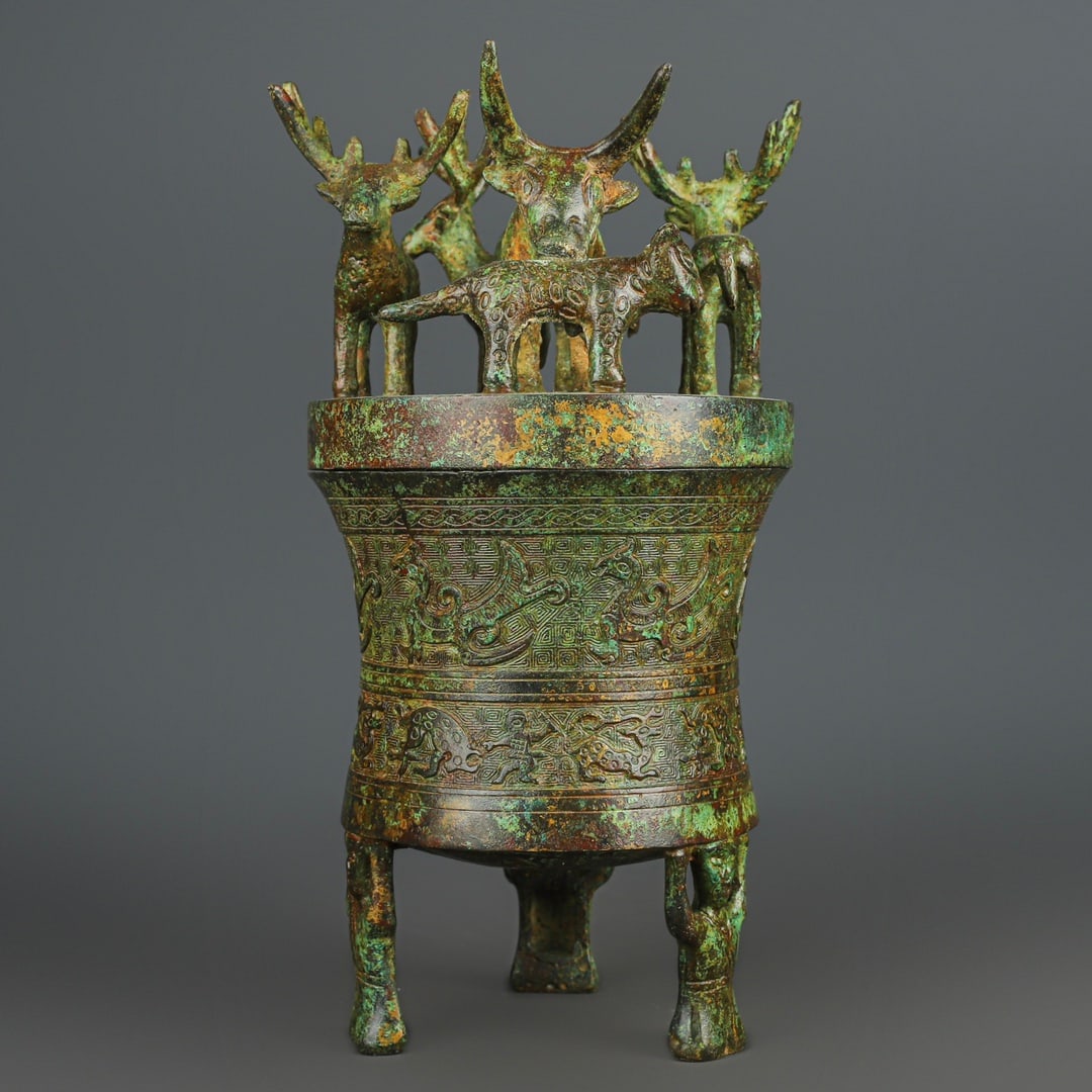 A Exquisite Bronze Character and Story Pattern Tripod Censer  (1 of 9)