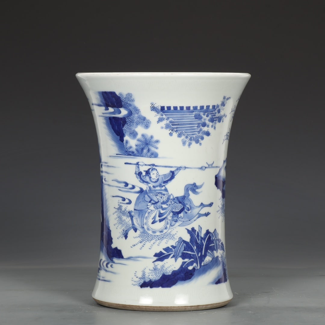 An Exquisite Blue and White Character and Story Pattern Vase (1 of 9)