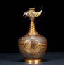 An Exquisite Gilt Bronze Dragon and Phoenix Pattern Vase