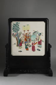 A Exquisite Famille-Rose Character and Story Pattern Ornament (1 of 6)