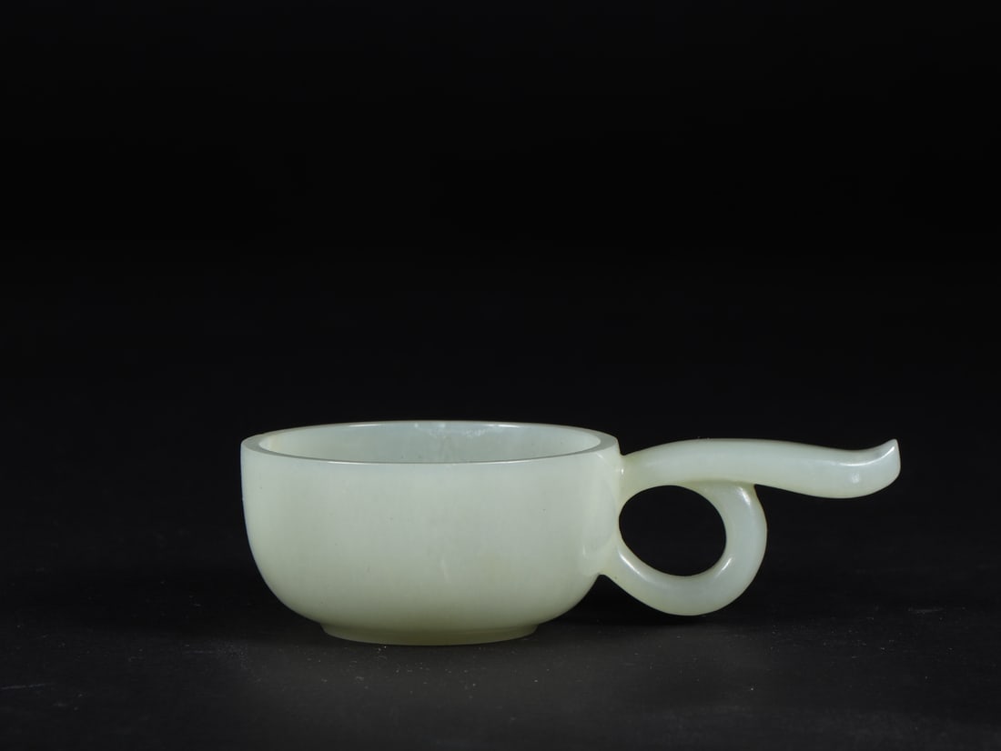 A Exquisite White Jade Cup  - 4
