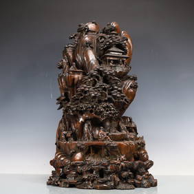 A Exquisite Zitanwood Character and Story Pattern Ornament (1 of 16)