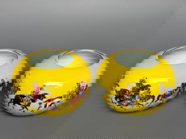 A Exquisite Famille-Rose Character and Story Pattern with poem Brush Washer (1 of 9)