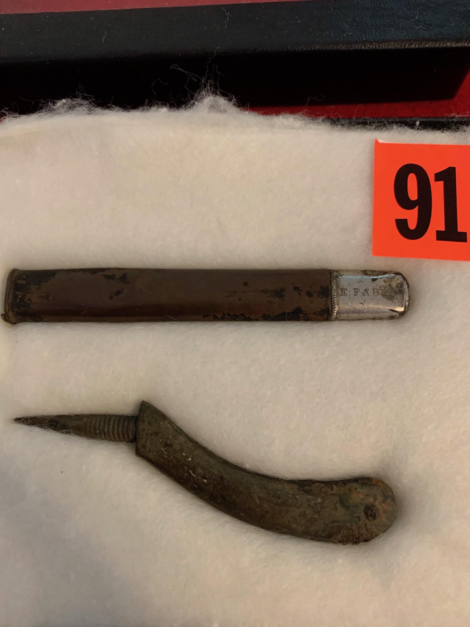 Civil War Era Relic: Soldiers pencil dug at a site on the Antietam Battlefield E. Faber on end, Drive in off a spur dug at Antietam Battlefield