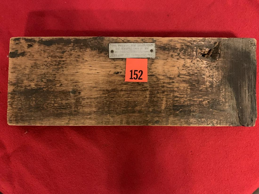 Civil War Era Relic: Piece of structure from original hall of US Frigate Constitution Keel laid 1794 rebuildi 1927