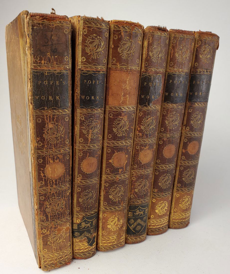 1787-1788 6 vol set The Works of Alexander Pope (1 of 8)