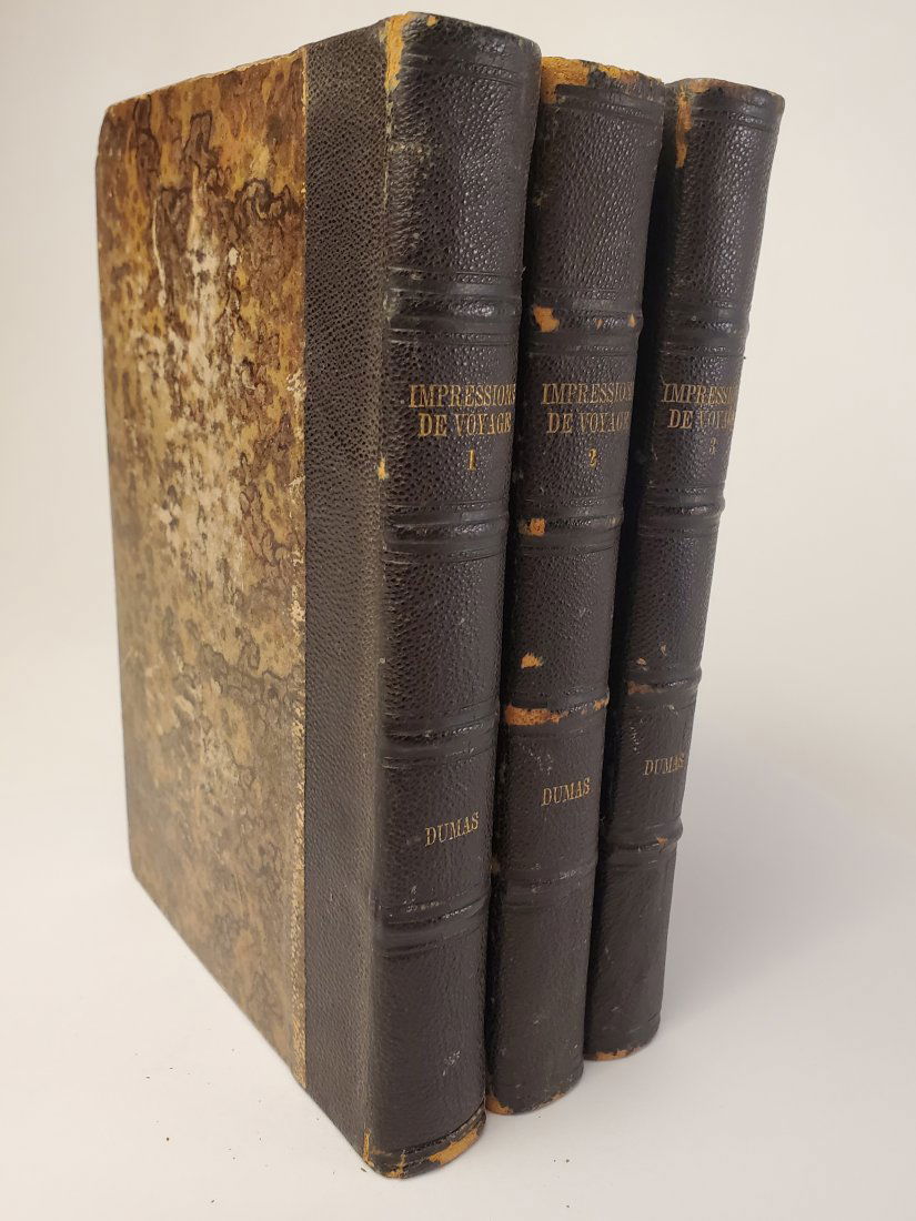 1859 Impressions de Voyage Alexandre Dumas 3 vols (1 of 8)