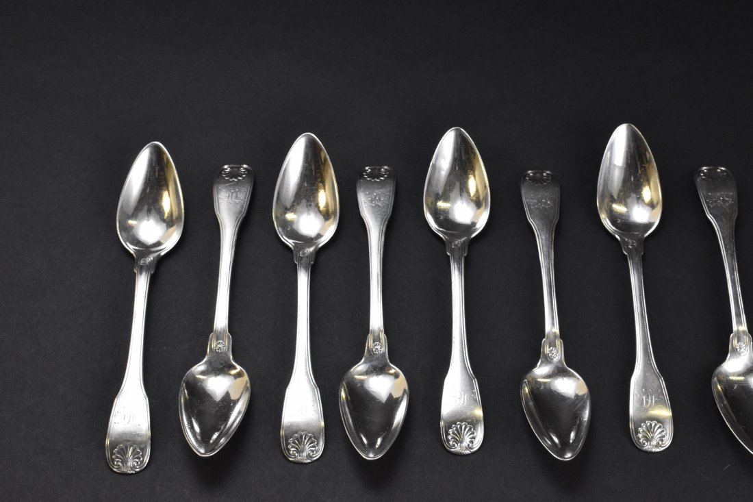 SET OF 8 ENGLISH STERLING TEASPOONS (1 of 3)