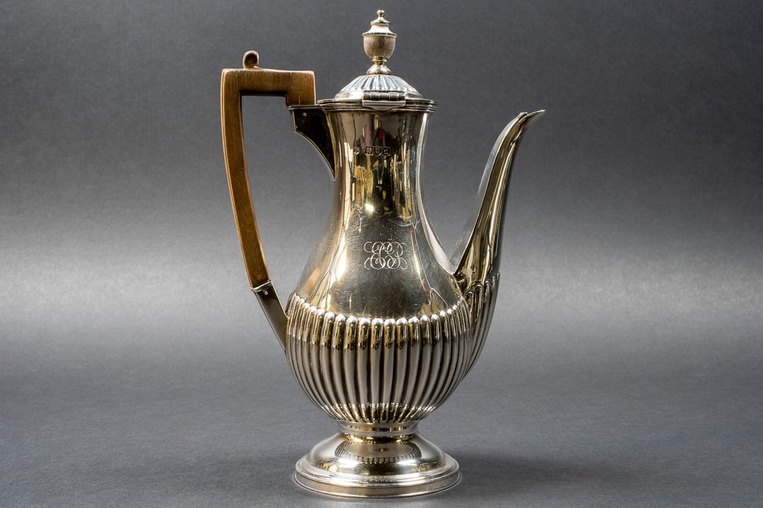 SLENDER ENGLISH STERLING SILVER TEAPOT (1 of 4)