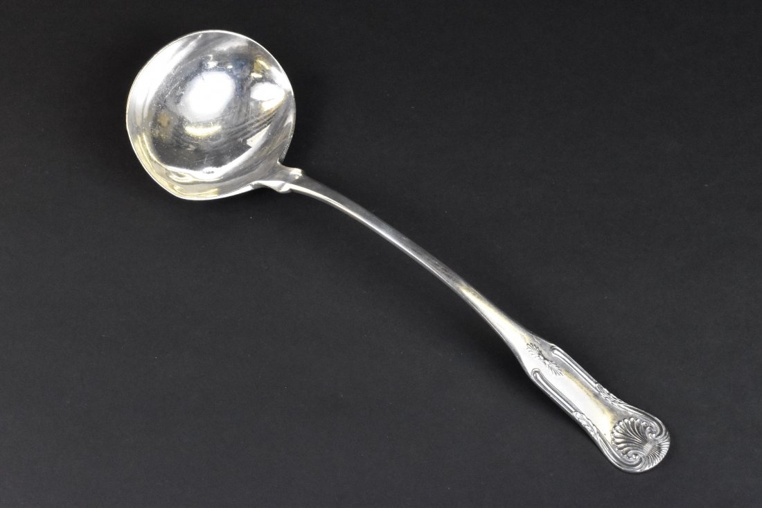 LARGE ENGLISH STERLING SILVER LADLE (1 of 4)