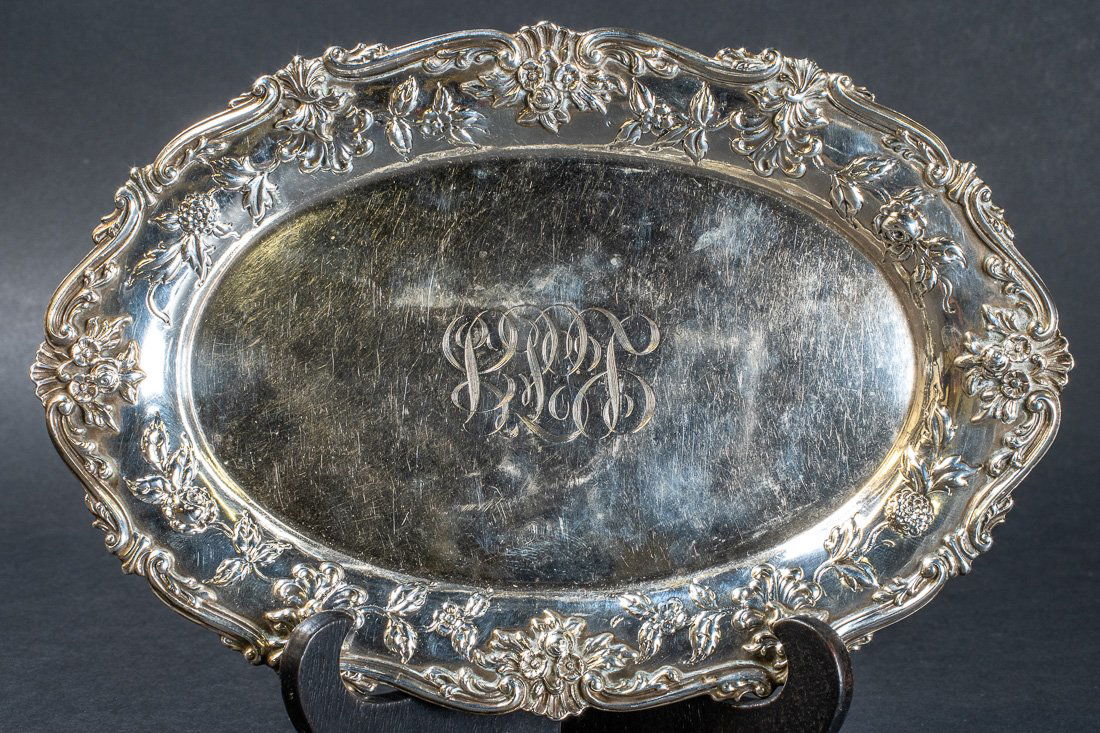 BLACK, STARR & FROST OBLONG STERLING SILVER TRAY (1 of 3)