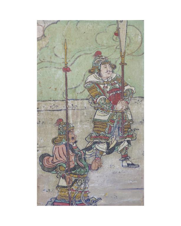 Ming Fresco Fragment of Palace Warriors (1 of 4)