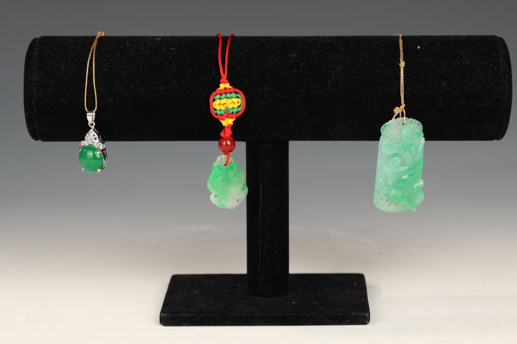 3 Jadeite Pendants (1 of 7)