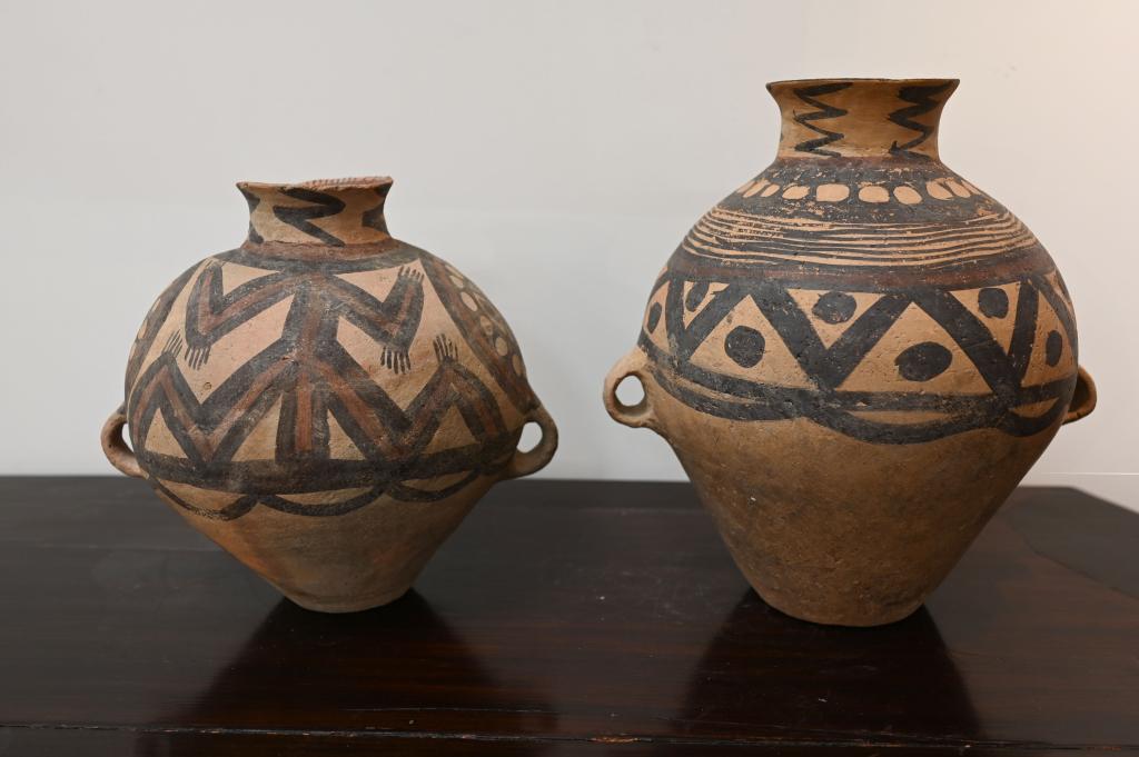 2 Neolithic Painted Pottery Jars, Majiayao Culture, 3300-2000 BCE (1 of 6)