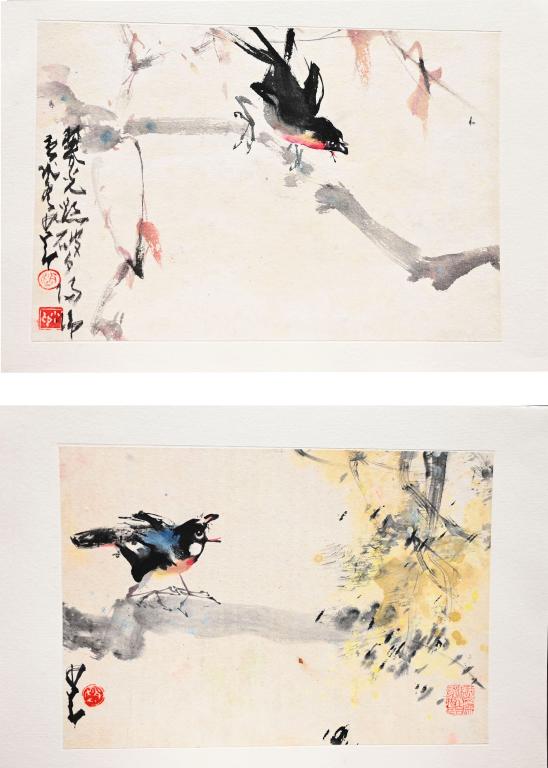 2 Album Leaves of Birds and Flowers- Attrib. to Zhao Shao'ang (1 of 9)