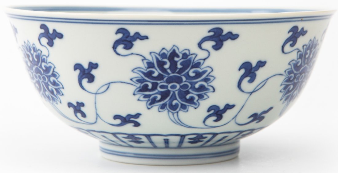 Blue White Lotus Bowl, Daoguang Mark and Period, Qing Dynasty (1 of 9)
