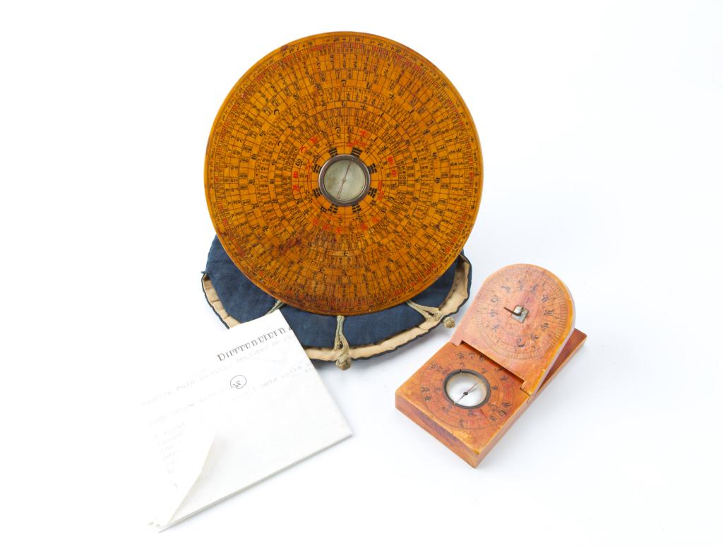 Feng Shui Geomancy Compass Set and Case, Qing Dynasty (1 of 7)