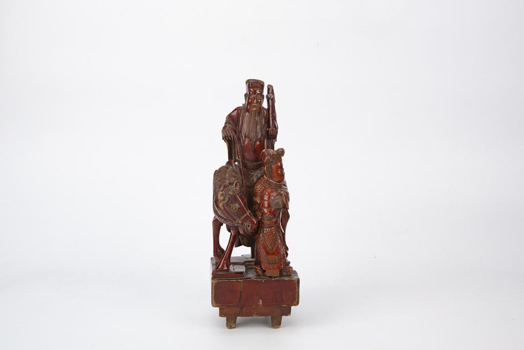 Wood Carved Figural Group Statue (1 of 10)