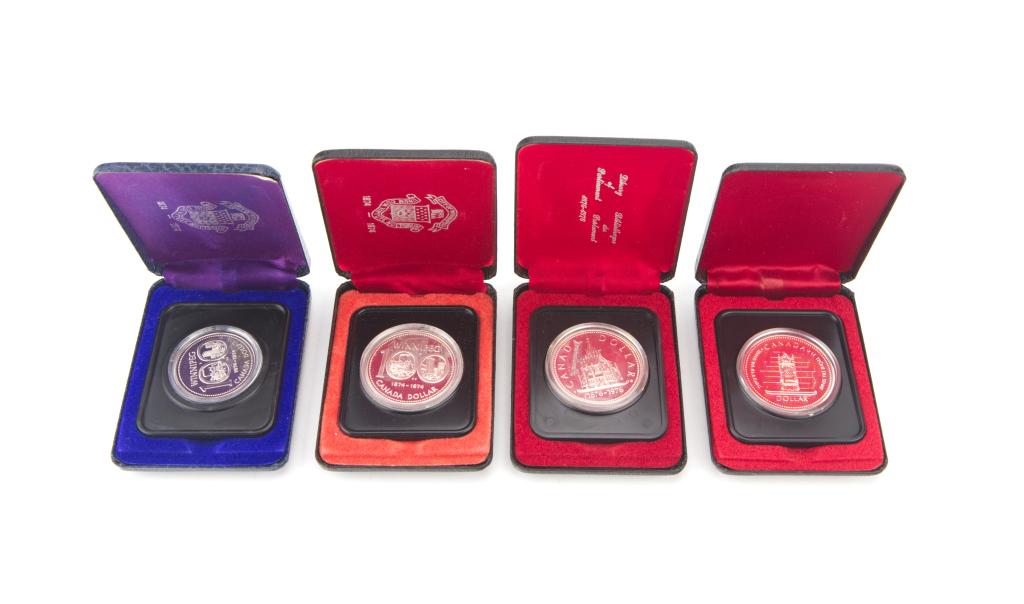 Set of 4 Canadian Silver Jubilee Coins, 1970s (1 of 2)