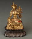 Rare Lacquer Gilt Bronze Figure of Guanyin (Avalokitesvara) , Kangxi Period, Qing Dynasty