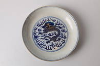 A blue and white &#8216;Dragon&#8217; dish, Guangxu Period, Qing Dynasty