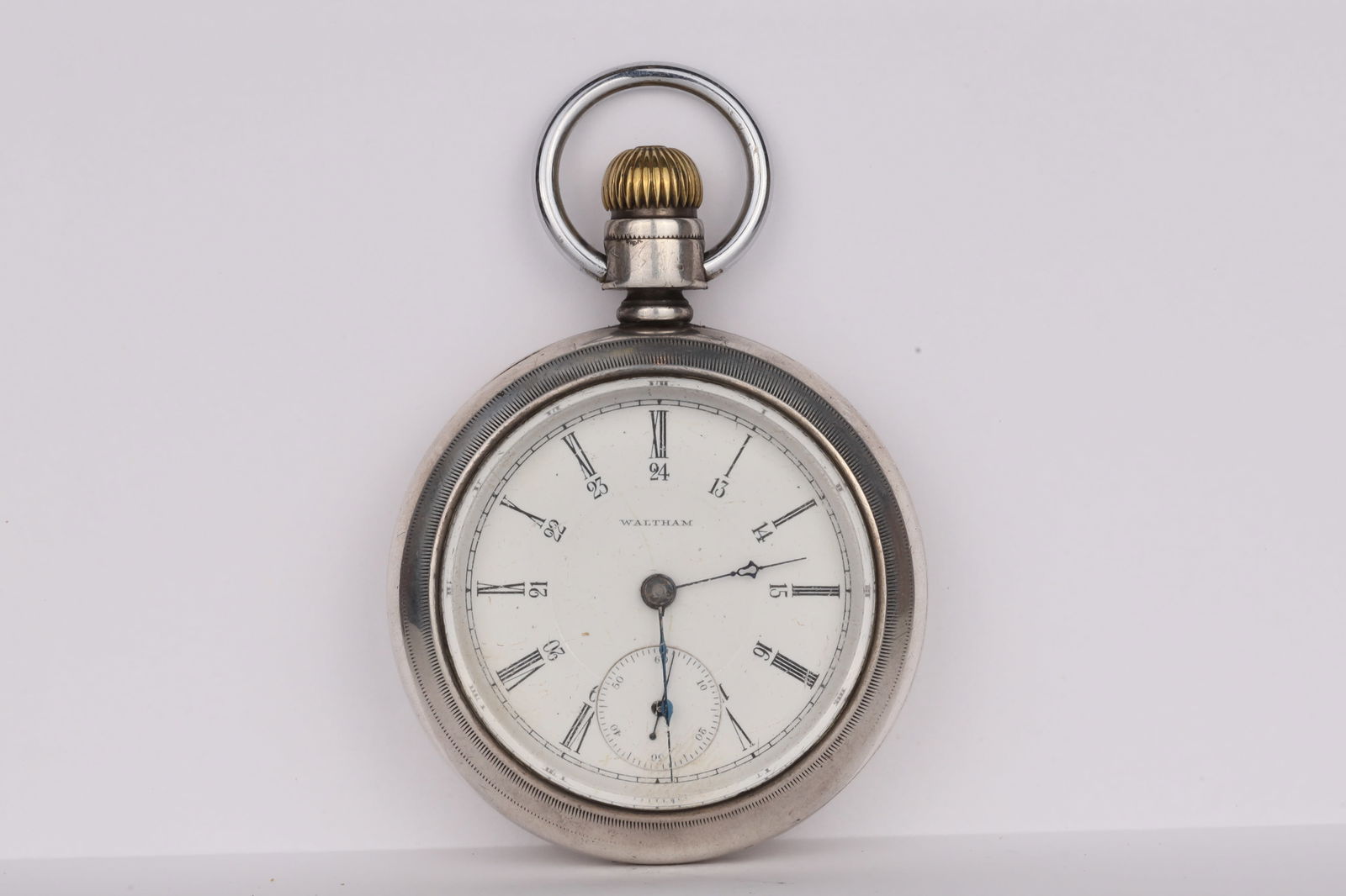 Waltham Pocket Watch: Waltham Pocket Watch Coin Silver Cas