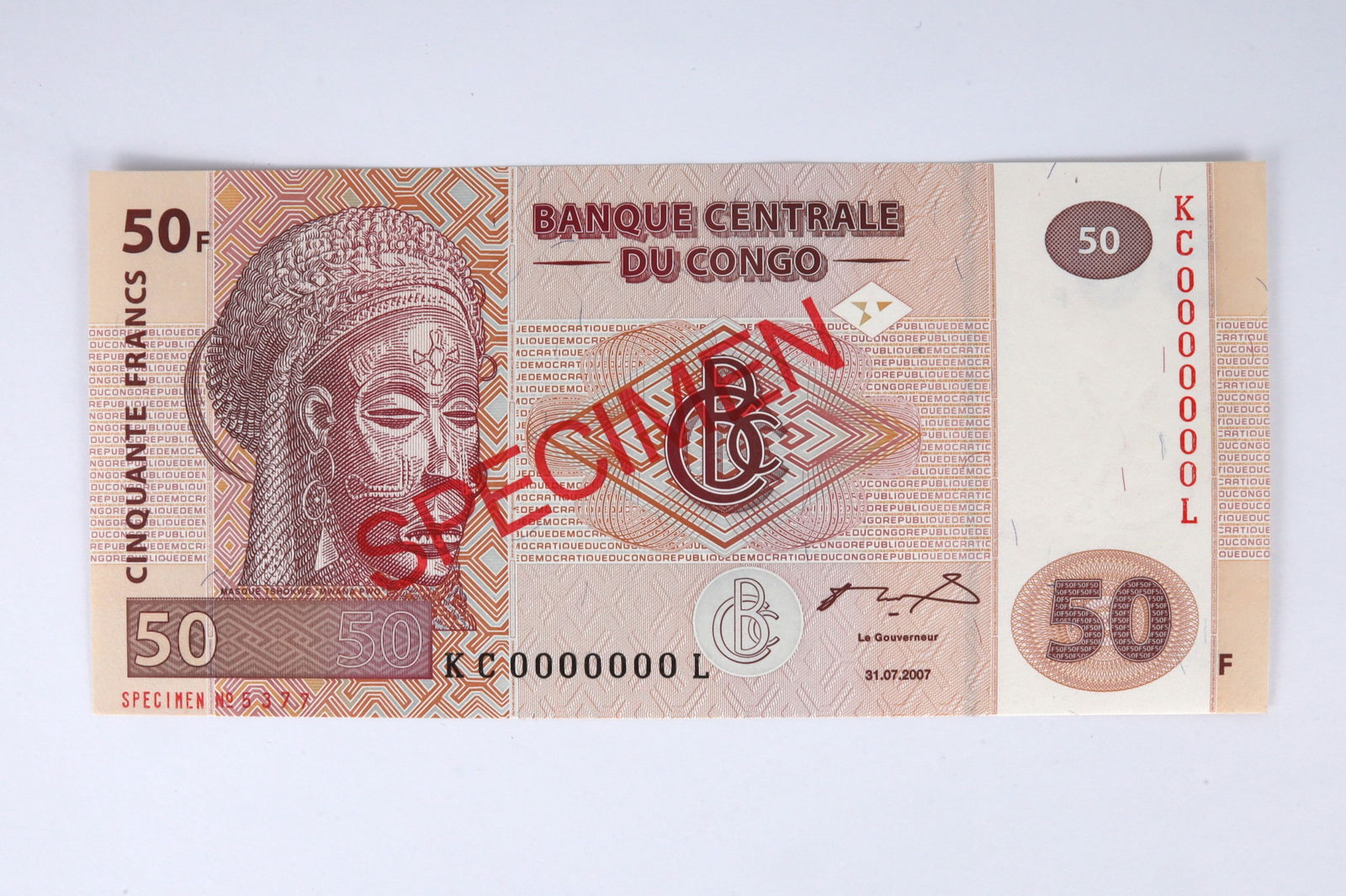 Congolese Franc Specimen Notes - 4