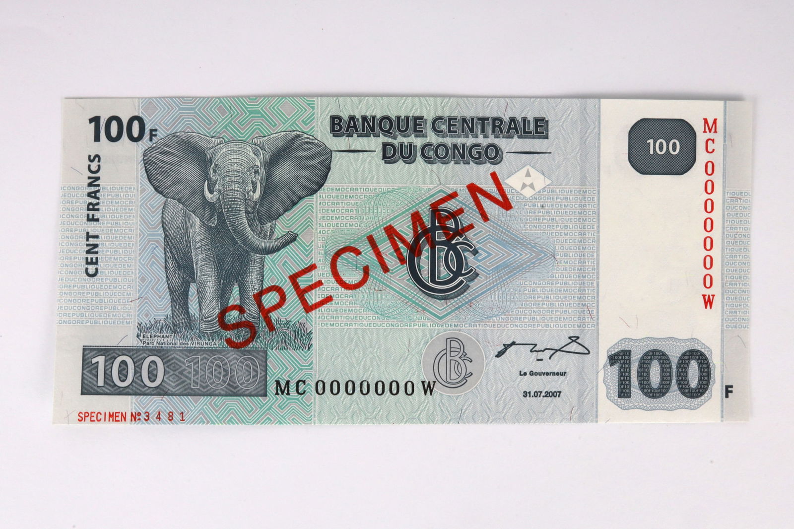 Congolese Franc Specimen Notes - 6