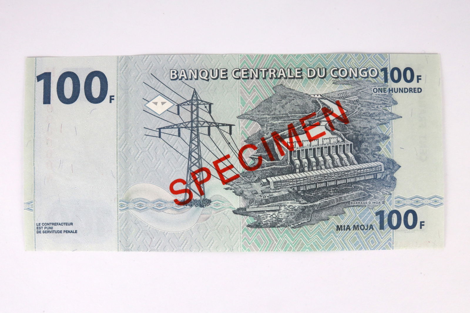 Congolese Franc Specimen Notes - 7