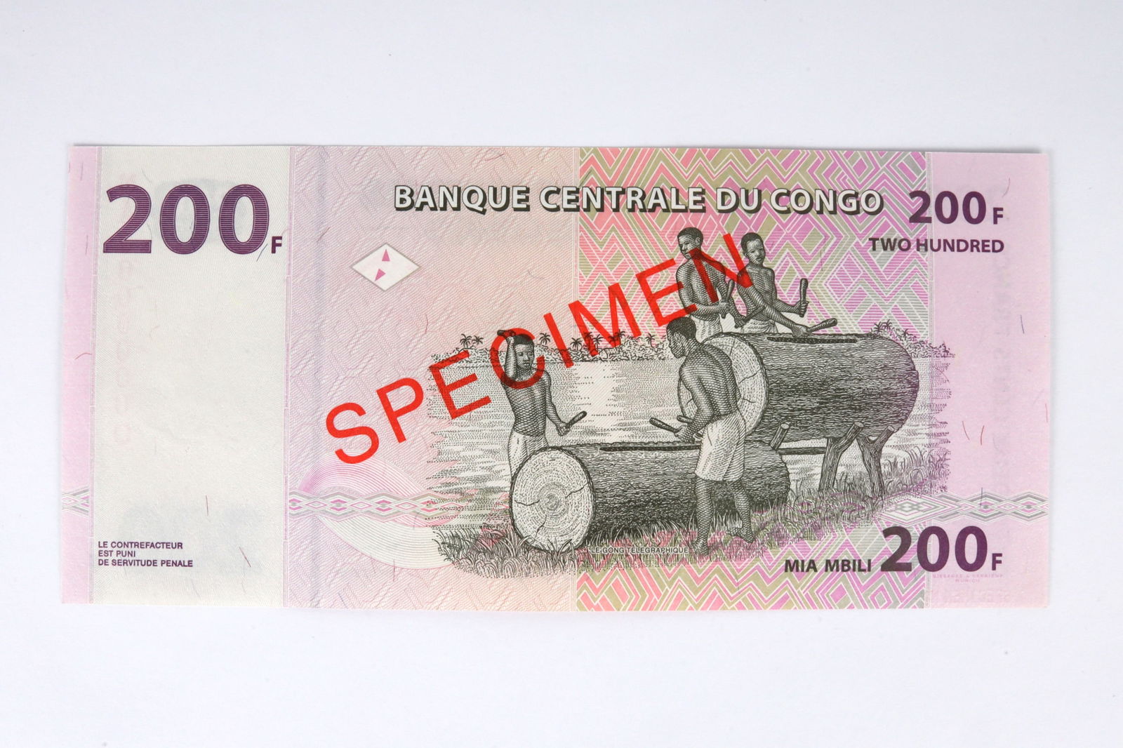 Congolese Franc Specimen Notes - 9
