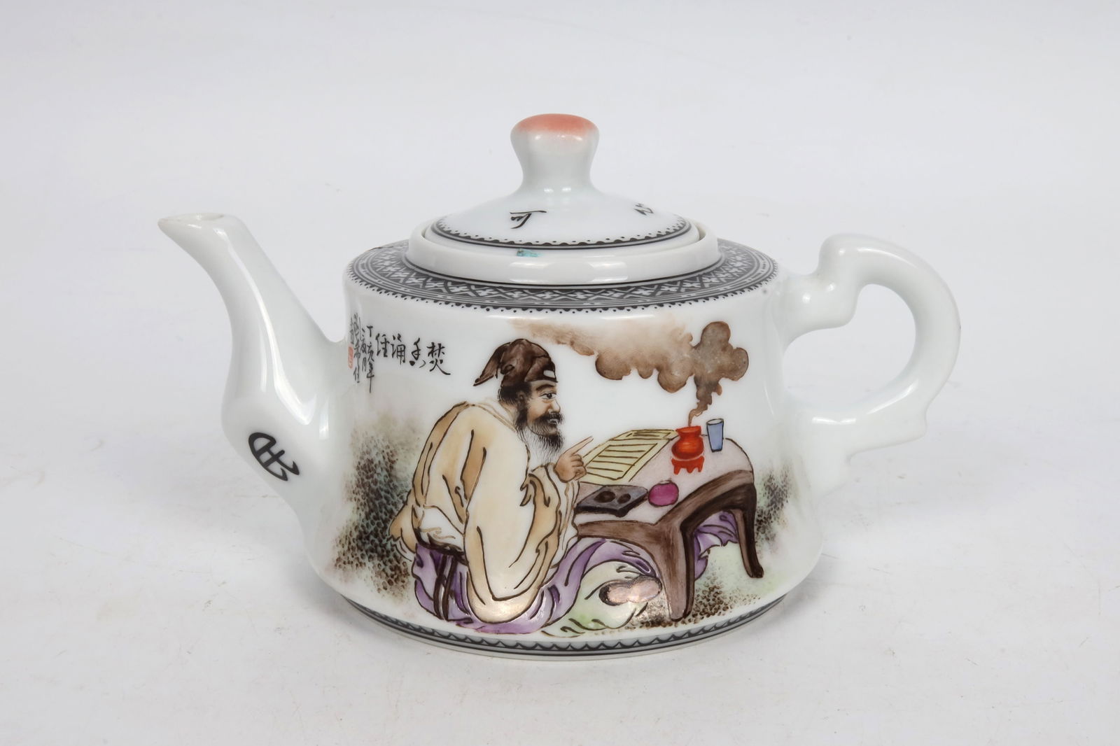 Famille Rose Figure Ewer China 20th Century (1 of 4)