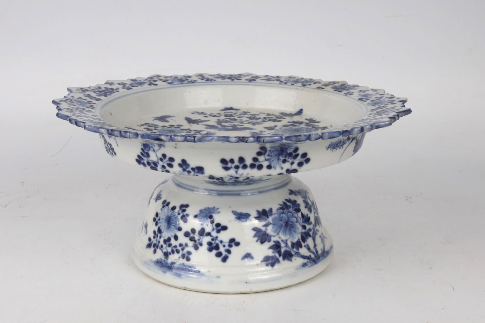Blue and White Fruit Dish China 20th Century (1 of 5)