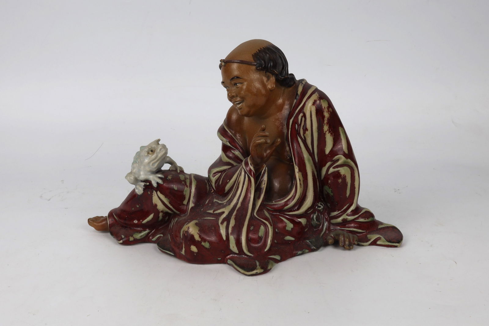 Transmutation Glazed Liu Hai Playing with Toad Figure China 20th Century (1 of 4)