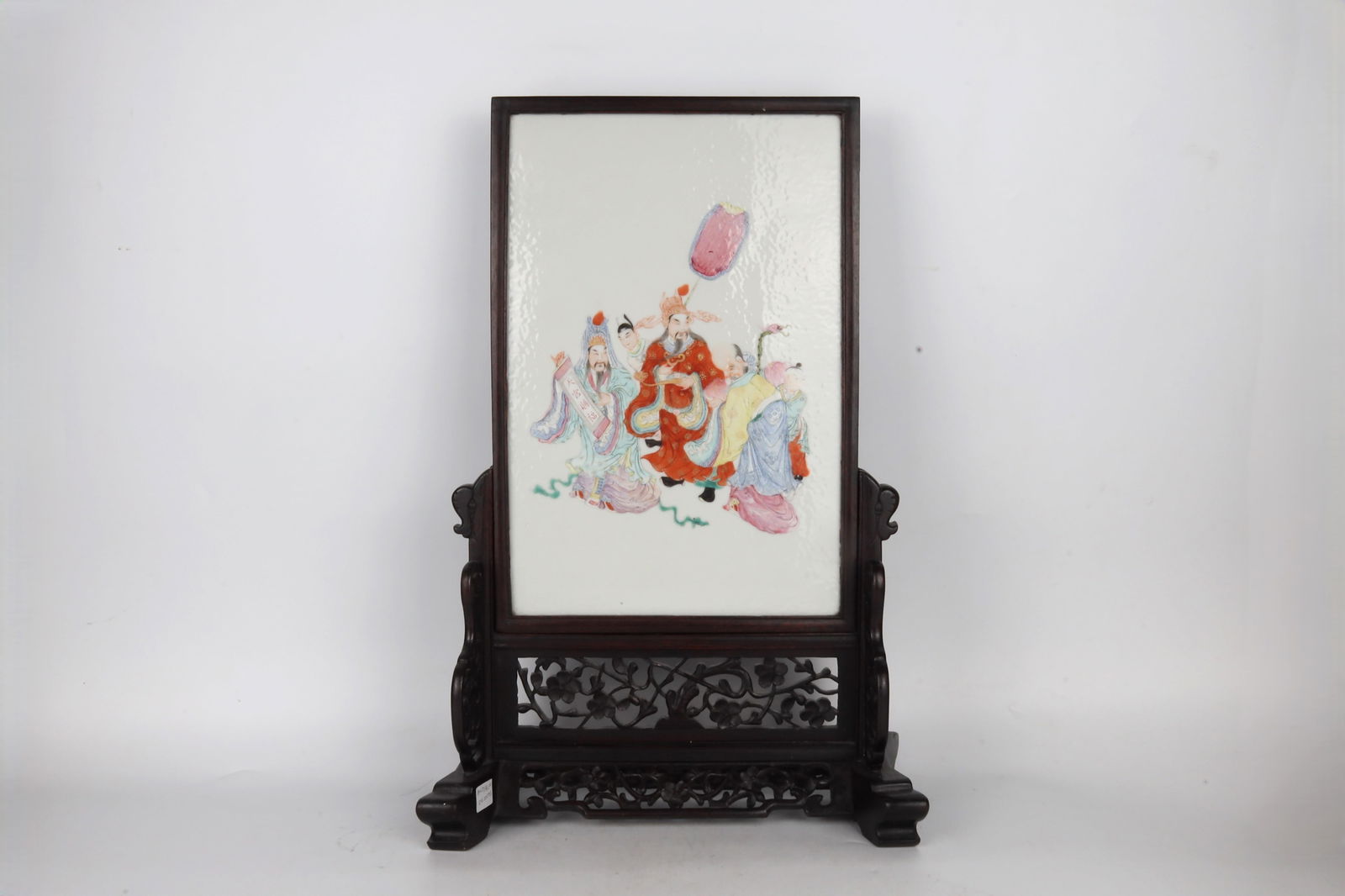 Famille Rose Figural Porcelain Plaque China 19th Century (1 of 4)