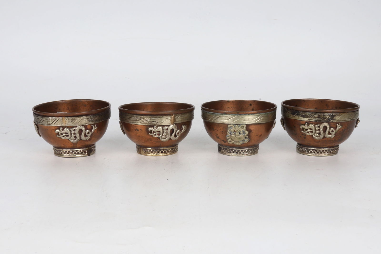 A Set of Four Tibetan Copper Offering Bowls Tibet 20th Century (1 of 7)