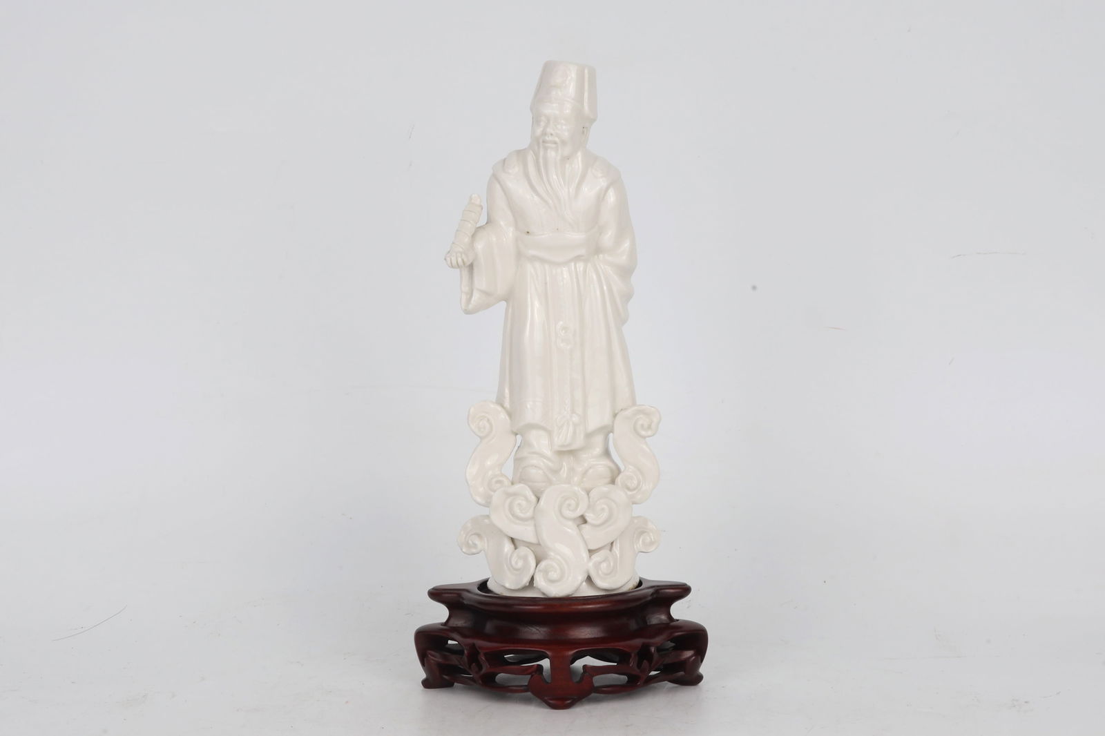 White Porcelain Immortal Figure China 20th Century: White Porcelain Immortal Figure Chi&#