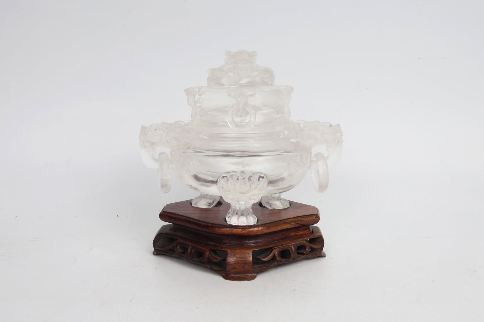 Crystal Incense Burner China 20th Century (1 of 4)