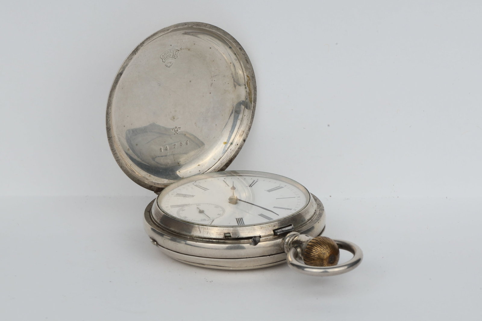 Unbranded Full Hunter Silver Case Pocket Watch - 2