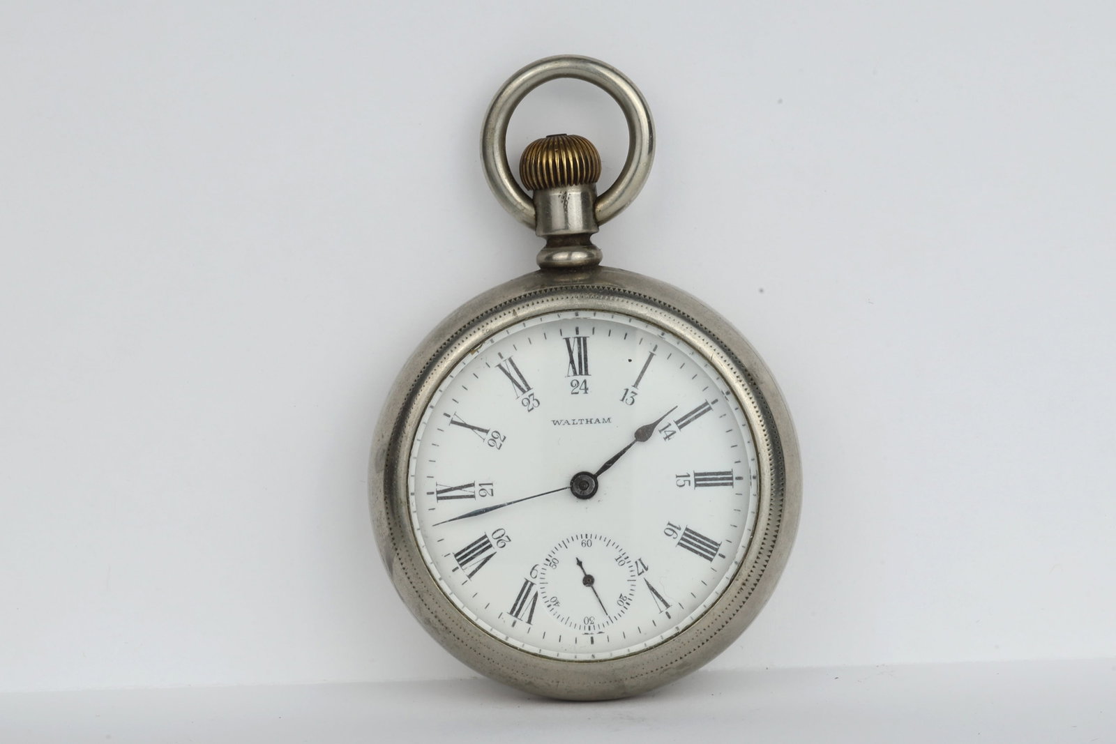 Waltham Pocket Watch: Waltham Pocket WatchMovement Serial Number: 7335922Grade: No. 1Model: 1883Estimated Production Date: June 1896 - July 1899Size: 18sJewels: 7jMovement Setting: PendantWind Mechanism: PendantCase