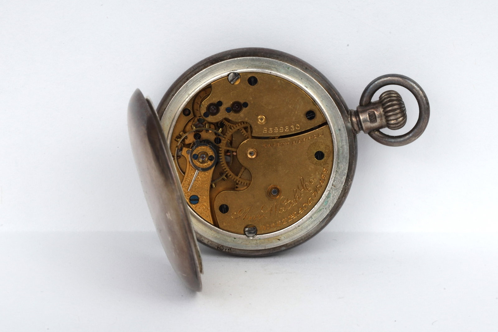 Waltham Half Hunter Silver Case Pocket Watch - 11