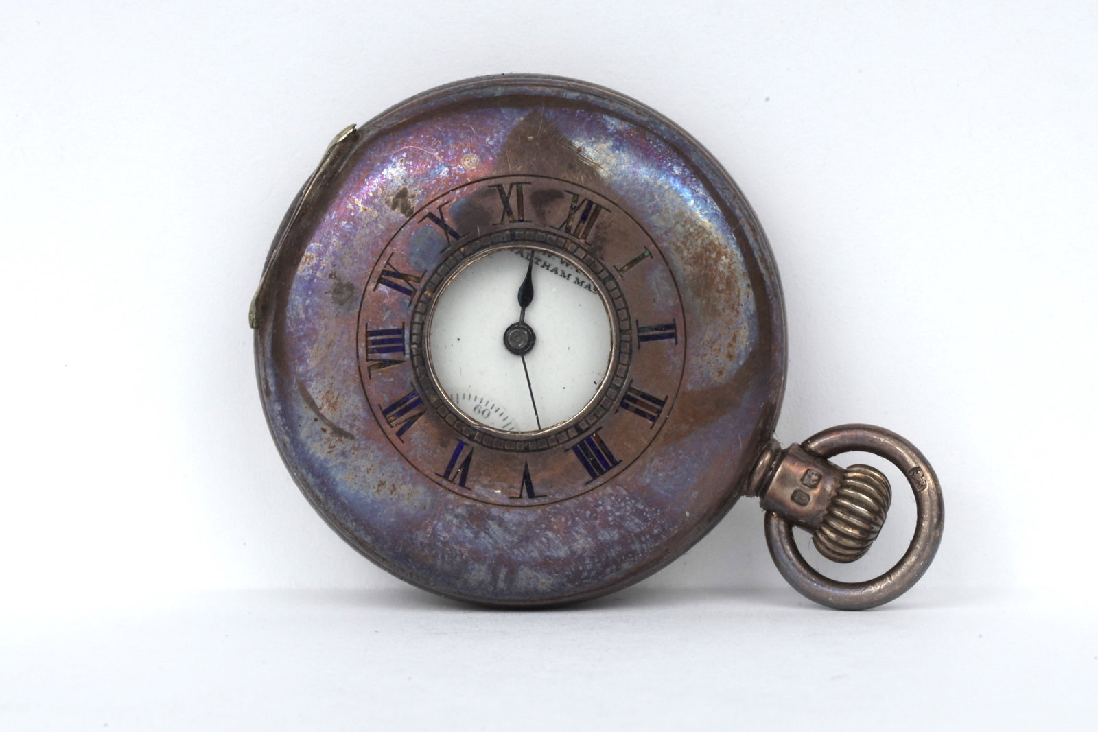 Waltham Half Hunter Silver Case Pocket Watch - 2