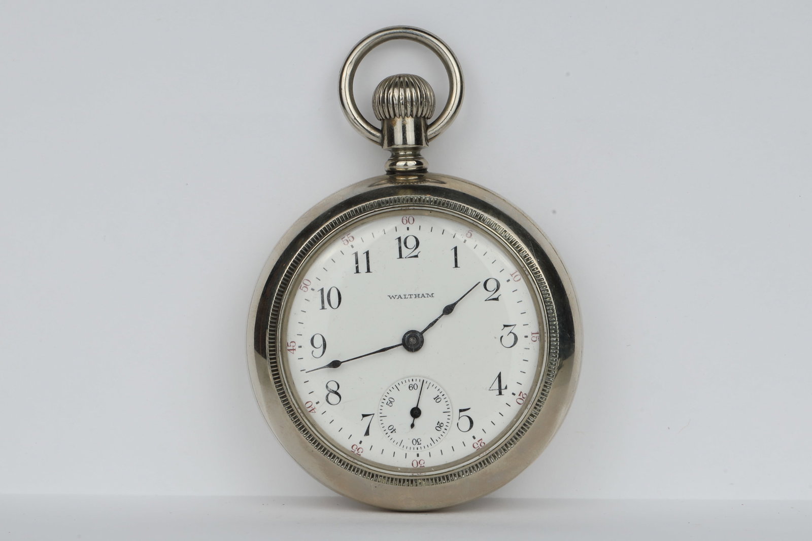 Waltham Pocket Watch: Waltham Pocket WatchMovement Serial Number: 18409310Grade: No. 18Model: 1883Estimated Production Date: 1912Size: 18sJewels: 7jMovement Setting: PendantWind Mechanism: PendantCase Metal: