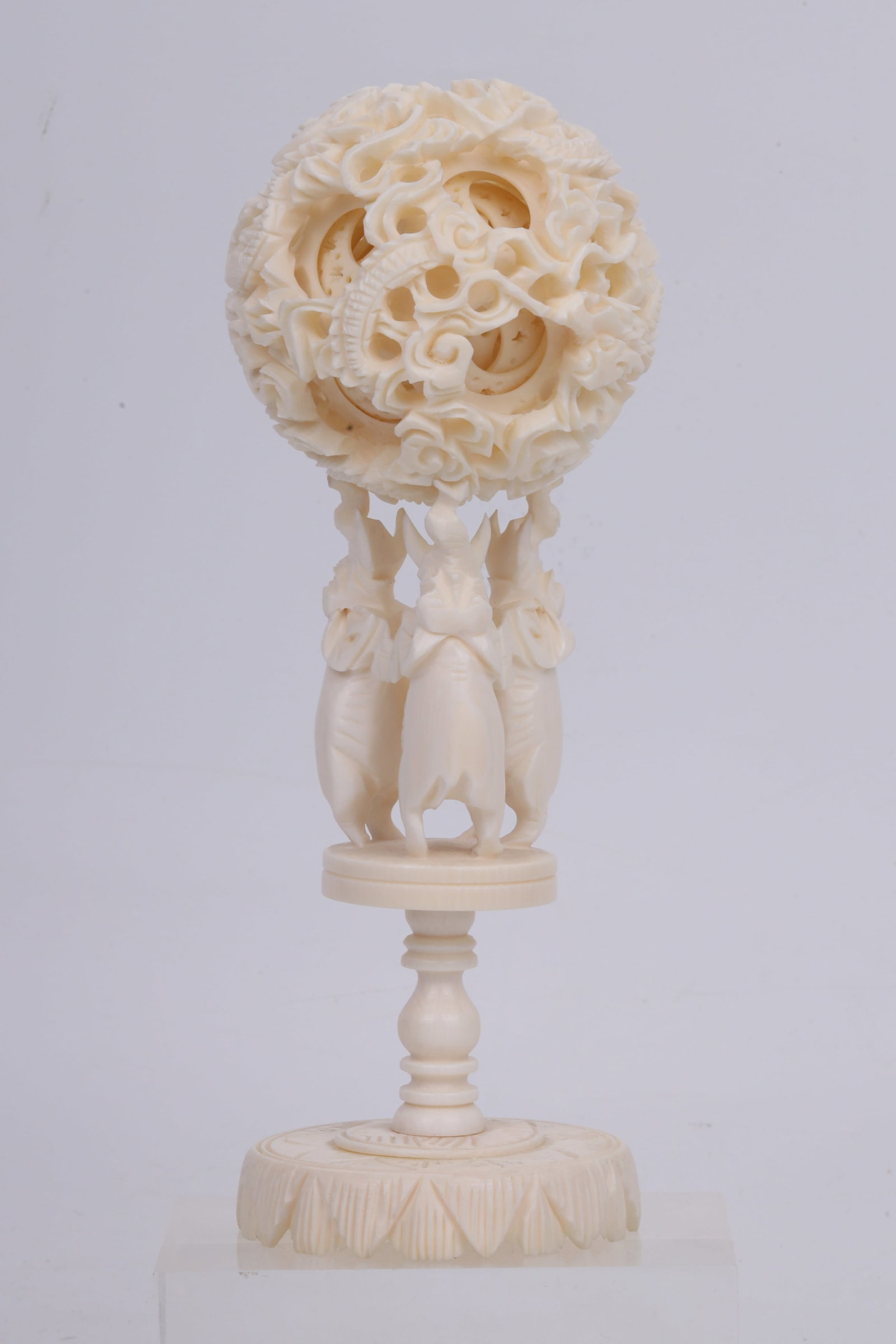 Carved Bone Puzzle Ball China 20th Century (1 of 5)