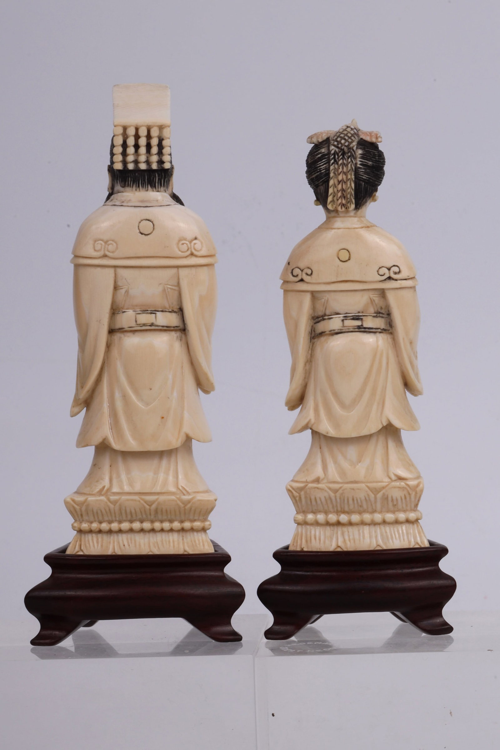 Carved Bone Emperor and Empress Figures China 20th Century (1 of 4)