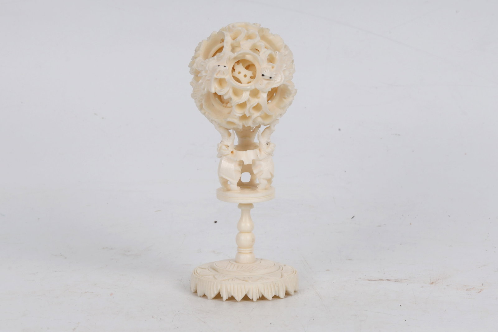 Carved Bone Puzzle Ball Ornament China (1 of 2)